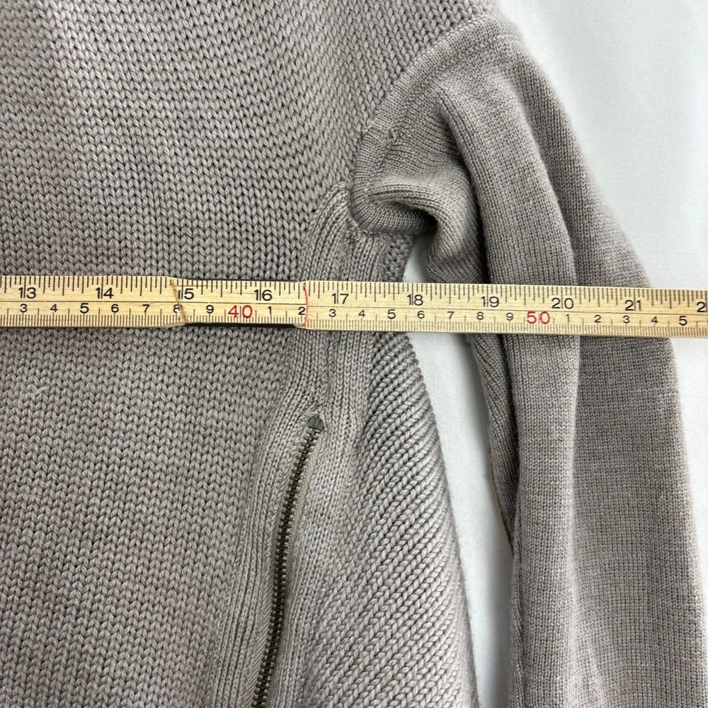 Lululemon Wrap It Up‎ Sweater Gray 100% Merino Wool Athleisure Cozycore
